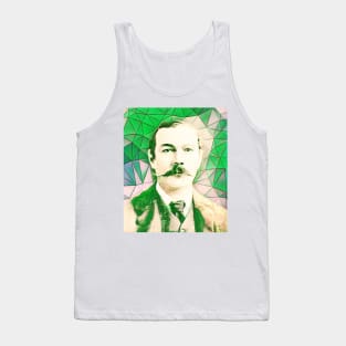 Arthur Conan Doyle Green Portrait | Arthur Conan Doyle Artwork 7 Tank Top